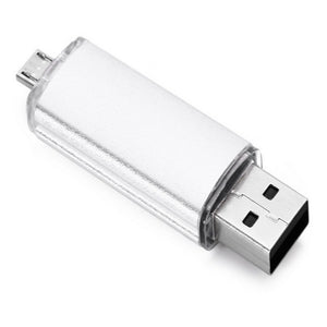 Maikou Multicolor OTG USB2.0 64GB Flash Drive Stick for Smart Phone/PC - Silver