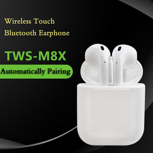 M8X Touch Control In Ear Headphones Earphone Earbuds Games For Iphone 7 Samsung Xiao Mi Wireless Sports