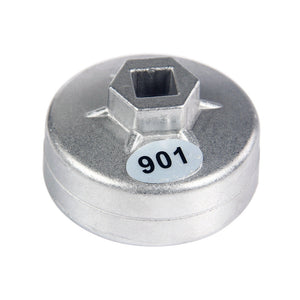 CARKING Silver Tone Auto Car 65mm 14 Flute Oil Filter Wrench Cap Socket Remover Tool