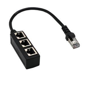 Dayspirit High Quality 1 to 3 LAN Ethernet Plug Network RJ45 Plug Splitter Extender Adapter Connector