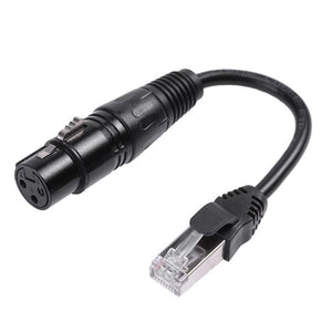Dayspirit XLR 3 Pin Female to RJ45 Male Network Connector Adapter Converter Cable Cord