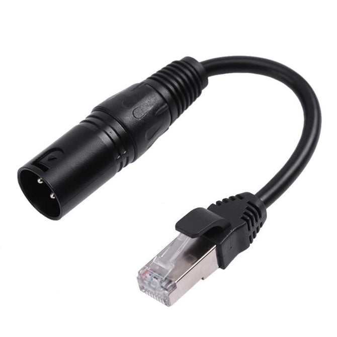 Dayspirit XLR 3 Pin Male to RJ45 Male Network Connector Adapter Converter Cable Cord