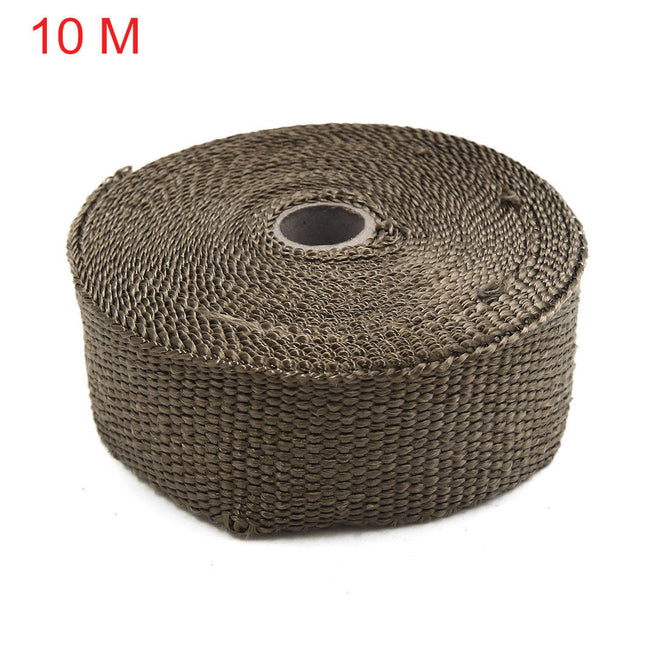 5cm x 10m Titanium Tone Exhaust Pipe Wrap Tape Thermo Bandage for Motocycle Car