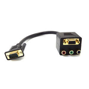 Dayspirit VGA Male to VGA Female + 3-RCA Female Adapter