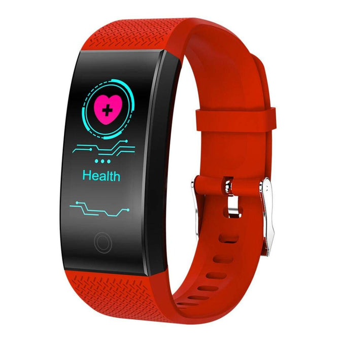 Measy QW18 Fitness Bracelet Smart Band Pedometer Smart Bracelet Heart Rate Monitor IP68 Waterproof Tracker Cicret Watch - Red