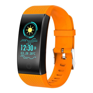 Measy QW18 Fitness Bracelet Smart Band Pedometer Smart Bracelet Heart Rate Monitor IP68 Waterproof Tracker Cicret Watch - Black