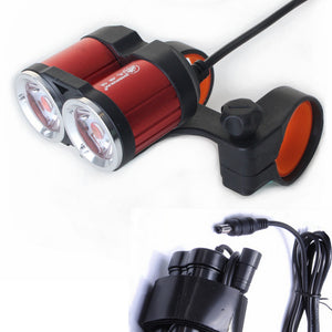 ZHISHUNJIA TXA2 DC4.2-8.4V XML T6 LED 1400lm 4-Mode White Bike Light Headlamp Red