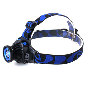 ZHISHUNJIA K16-XPE Q5 400lm 3-Mode White Rechargeable Headlamp - Black + Blue