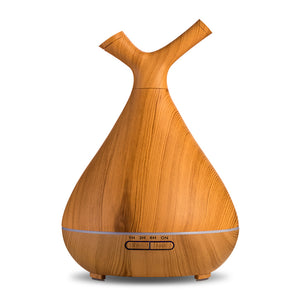 JEDX New Wooden Aromatherapy Diffuser Mini Smart Humidifier 400ml EU Plug