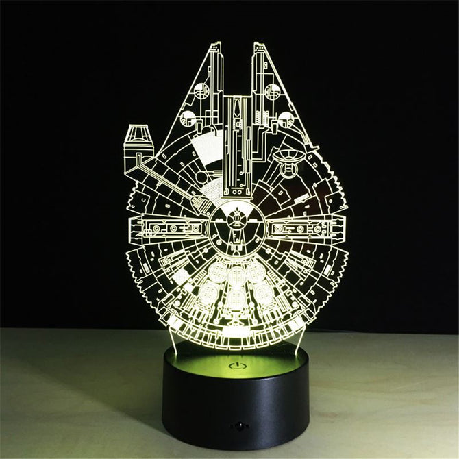 Millennium Falcon Pattern 7-color Changing USB 3D LED Nightlight