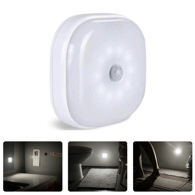 JRLED 1W 2835-10LED Light Controlled Human Body Induction Night Lamp 3XAAA