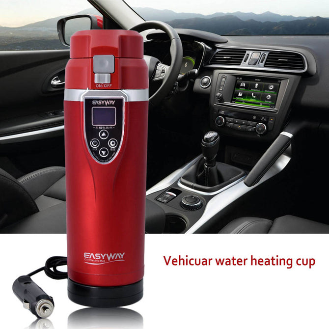 ESAMACT 350ML Auto Car Heating Cup Adjustable Temperature Car Boiling Electric Kettle Boiling Vehicle Thermos Car Accessories