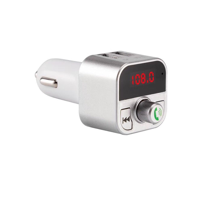 Quelima New B5 Car Bluetooth FM Transmitter Dual USB Car Transmitter, with Display