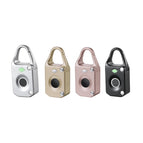 Portable Smart Fingerprint Padlock Biometric Lock Outdoor Security Padlock Rose Gold