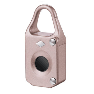 Portable Smart Fingerprint Padlock Biometric Lock Outdoor Security Padlock Rose Gold