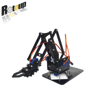 ESAMACT DIY Acrylic Robot Arm Robot Claw Arduino kit 4DOF Toys Mechanical Grab Manipulator