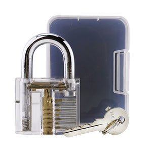 HakkaDeal Locksmith Pick Skill Training Practice Padlock - TRANSPARENT