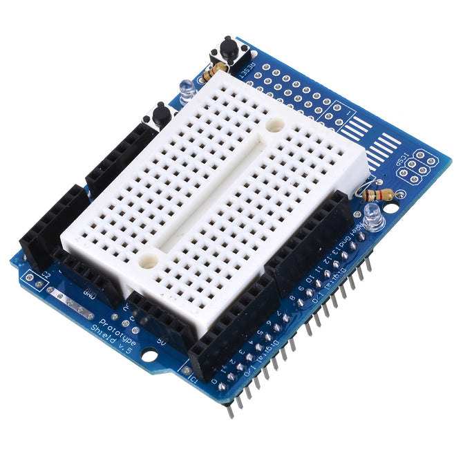 Prototype Shield with Mini Breadboard for Arduino (Works with Official Arduino Boards)