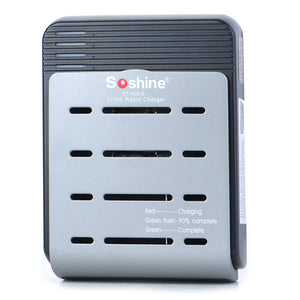 Soshine AC/Car Cigarette Powered Battery Charger for 18650/18670/17650/18500 + More Battery