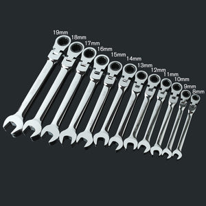 6-24mm Activities Ratchet Gears Wrench Set, Flexible Open End Wrench Repair Tool, Bike Torque Spanner 6mm