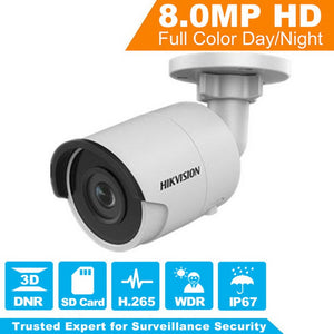 HIKVISION 8MP H.265 Network Bullet IP Camera DS-2CD2085FWD-I 3D DNR Security Camera with High Resolution 3840x2160