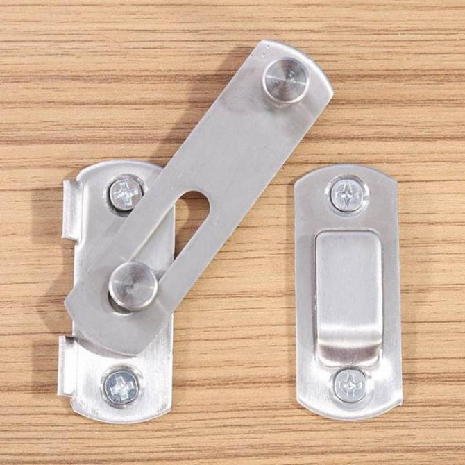 Hasp Latch Stainless Steel Hasp Latch Lock Sliding Door Lock for Window Cabinet Fitting Room Accessories Home Hardware Silver
