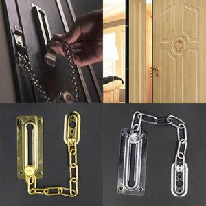 Chrome Chain Door Safety Guard Latch Security Peep Bolt Locks Cabinet Latches DIY Home Tools Door Chain Lock Gold