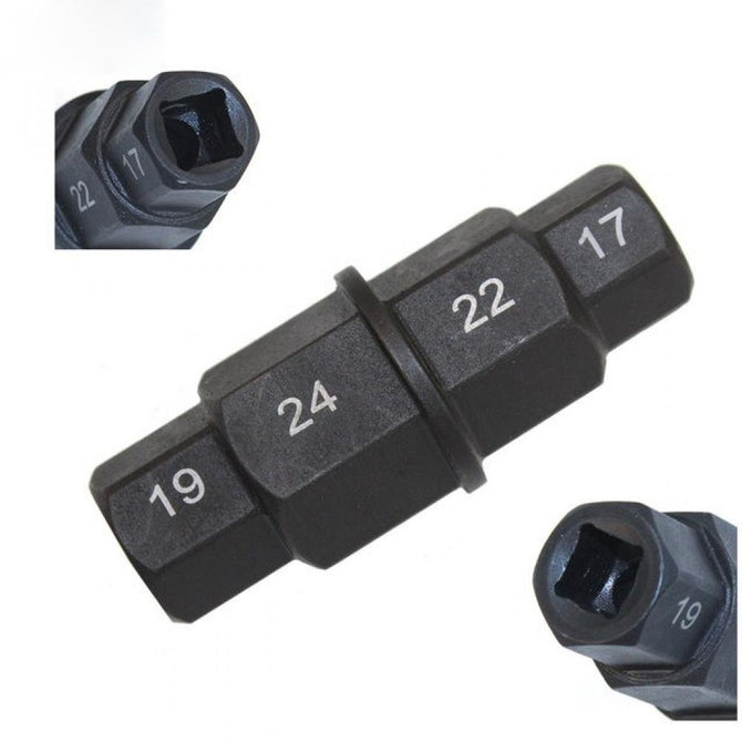 Motorcycle Front Rear Wheel Axle Hex 17 19 22 24mm Allen Spindle Drive Tool Spindle Socket Engine Care Black