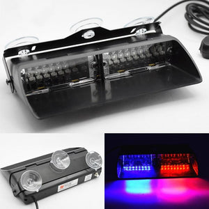 16 LED Red/Blue Car Police Strobe Flash Light Dash Emergency 18 Flashing Light Warning Lamp White Amber Red Blue Yellow White And Yellow
