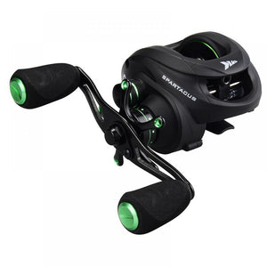 Spartacus 12BBs Super Light Baitcasting Reel Dual Brake System Freshwater Baitcasting Fishing Reel 8KG Drag Left Hand/12/Black