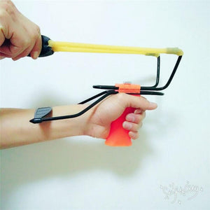 Professional Slingshot Catapult Athletics Slingshot Wrist Brace Support Shot Slingshot Bow with Handle Orange